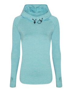 JUST COOL BY AWDIS JC038 - WOMENS COOL COWL NECK TOP Ocean Blue Melange