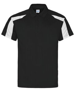 JUST COOL BY AWDIS JC043 - CONTRAST COOL POLO Jet Black / Arctic White