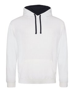JUST HOODS BY AWDIS JH003 - VARSITY HOODIE Arctic White/ French Navy