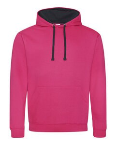 JUST HOODS BY AWDIS JH003 - VARSITY HOODIE Hot Pink/ French Navy
