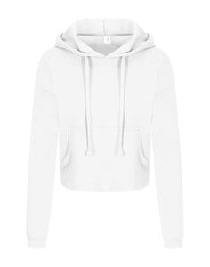 JUST HOODS BY AWDIS JH016 - WOMENS CROPPED HOODIE Arctic White