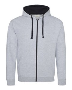 JUST HOODS BY AWDIS JH053 - VARSITY ZOODIE Heather/French Navy