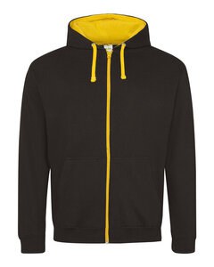 JUST HOODS BY AWDIS JH053 - VARSITY ZOODIE Jet Black/Gold