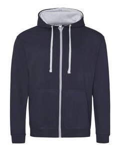 JUST HOODS BY AWDIS JH053 - VARSITY ZOODIE New French Navy/Heather