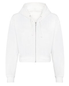 JUST HOODS BY AWDIS JH065 - WOMENS FASHION CROP ZOODIE Arctic White