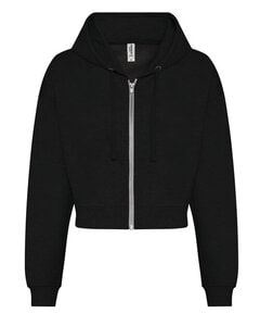 JUST HOODS BY AWDIS JH065 - WOMENS FASHION CROP ZOODIE Deep Black