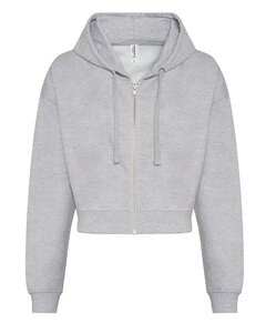 JUST HOODS BY AWDIS JH065 - WOMENS FASHION CROP ZOODIE Heather