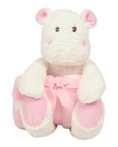 MUMBLES BEARS MM606 - HIPPO WITH BLANKET White/Pink