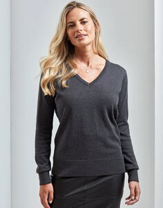 PREMIER WORKWEAR PR696 - LADIES KNITTED V-NECK SWEATER