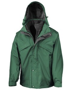 RESULT R068X - 3 IN 1 ZIP AND CLIP JACKET Bottle Green/Black