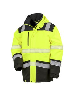 RESULT R475X - EXTREME TECH PRINTABLE SOFTSHELL SAFETYCOAT Fluoresce Yello/Black