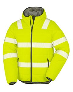 RESULT R500X - RECYCLED RIPSTOP PADDED SAFTEY JACKET Fluoresce Yellow