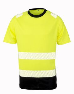 RESULT R502X - RECYCLED SAFTEY T-SHIRT Fluoresce Yello/Black