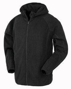 RESULT R906X - HOODED RECYCLED MICROFLEECE JACKET Black