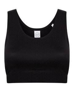 SKINNI FIT SM236 - KIDS FASHION CROP TOP Black/Black