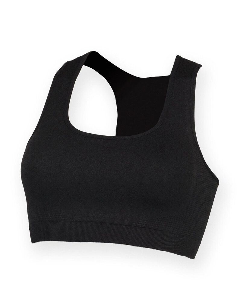SKINNI FIT SK235 - LADIES WORK OUT CROPPED TOP