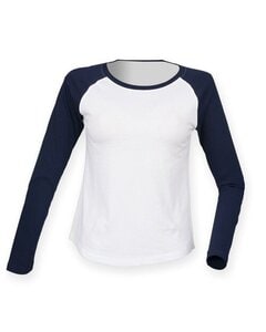 SKINNI FIT SK271 - LADIES LONG SLEEVE BASEBALL T-SHIRT