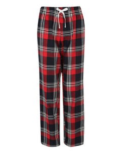 SKINNI FIT SK083 - LADIES TARTAN LOUNGE PANTS Red/Navy