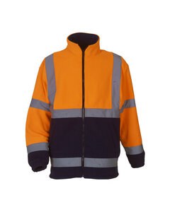 YOKO HVK08 - HEAVYWEIGHT FLEECE JACKET Orange/Navy