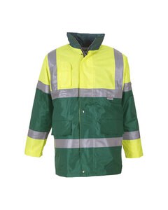 YOKO HVP303 - HI-VIS CONTRAST JACKET Fluoresce Yellow/Paramedic Green