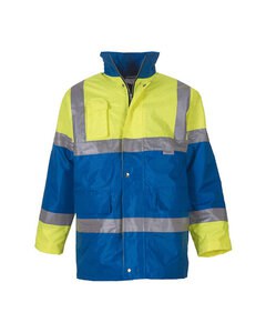 YOKO HVP303 - HI-VIS CONTRAST JACKET Fluoresce Yello/Royal