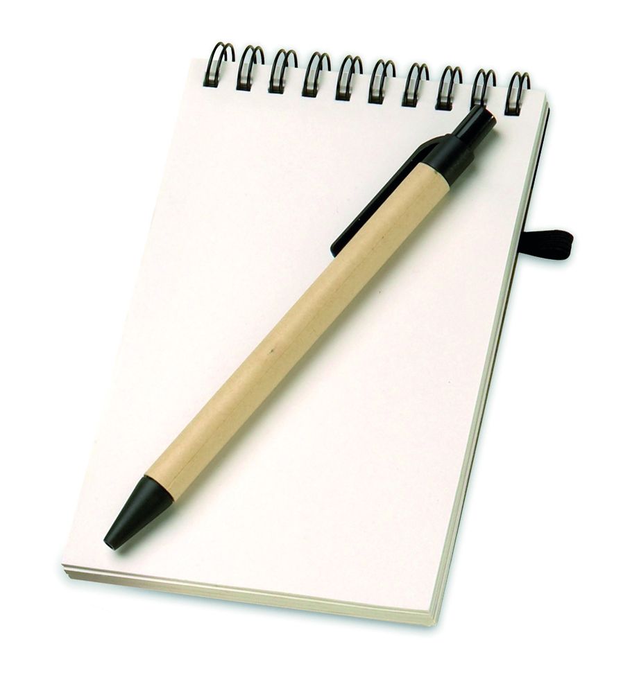 GiftRetail IT3789 - SONORA A6 recycled notepad with pen