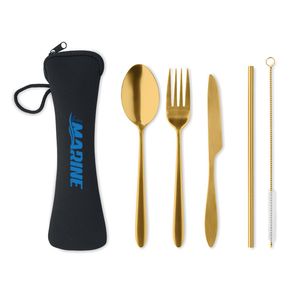 GiftRetail MO6149 - 5 SERVICE Cutlery set stainless steel Gold