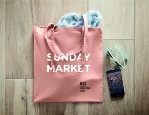 GiftRetail MO6189 - ZIMDE COLOUR Organic cotton shopping bag Orange