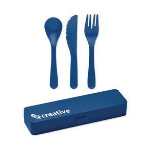 GiftRetail MO6661 - RIGATA Cutlery set in PP Blue