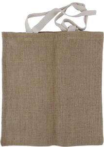 GiftRetail MO7264 - JUHU Eco-Friendly Jute Shopping Bag with Cotton Handles beige