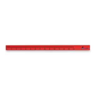 GiftRetail MO8686 - MADEROS Carpenters pencil with ruler Red