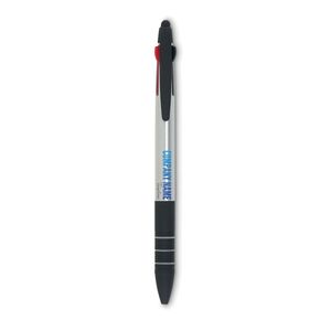 GiftRetail MO8812 - MULTIPEN 3 colour ink pen with stylus Silver