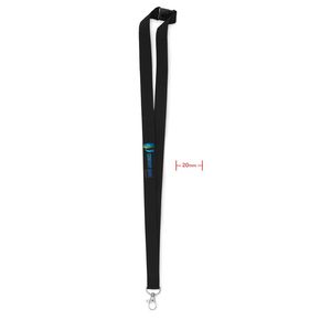 GiftRetail MO9354 - PANY Lanyard hook and buckle 20 mm Black