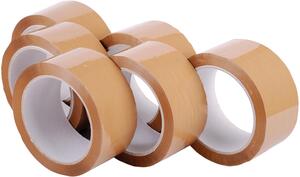 Consumables ZZ4000 - Polyprop Carton Packing Tape 6 Pack Buff