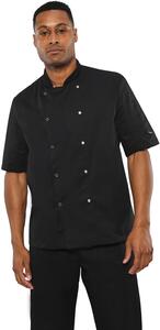 Dennys DD08S - Chef Short Sleeve Jacket Black