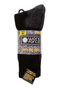 Work Force WFH0093 - XL H/Duty Safety Boot 3 Pack Sock