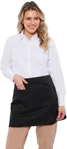 Dennys DDP37CN - Short Bar Apron 16in With Pocket Black