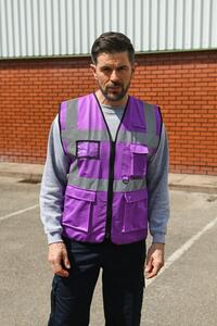 Korntex KXEXEC - High Visibility Executive Multifunction Safety Vest Violet