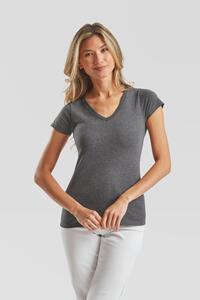 Fruit Of The Loom F61398 - LadyFit Valueweight V-Neck T-Shirt DK HEATHER