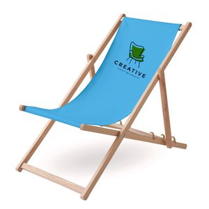 GiftRetail MO6503 - HONOPU Beach chair in wood Turquoise
