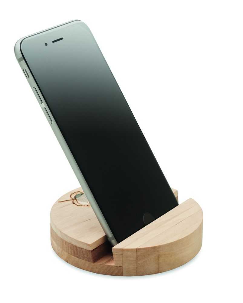 GiftRetail MO6691 - GROW ROUND STAND Birch Wood phone stand