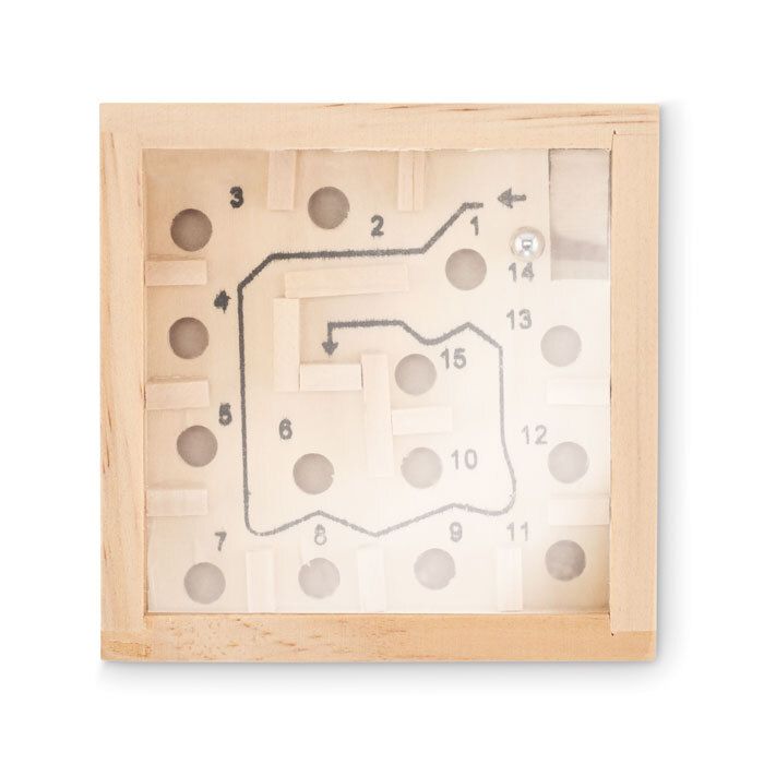 GiftRetail MO6696 - ZUKY Pine wooden labyrinth game