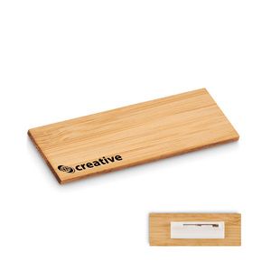 GiftRetail MO6731 - DERI Name tag holder in bamboo Wood