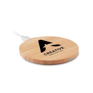 GiftRetail MO6924 - RUNDO LUX Bamboo wireless charger 15W Wood