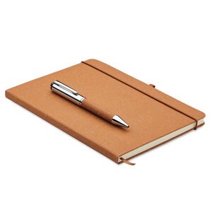 GiftRetail MO2195 - ELEGANOTE Eco-Friendly Recycled Leather Notebook Set black