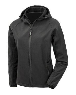 Result R911F - LADIES RECYCLED 3 LAYER PRINTABLE HOODED SOFTSHELL