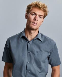 Russell Collection R935M - Mens Poplin Shirts Short Sleeve 110gm