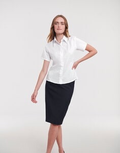 RUSSELL R957F - LADIES SHORT SLEEVE ULTIMATE NON IRON SHIRT