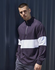 FRONT ROW FR006 - PANELLED 1/4 ZIP