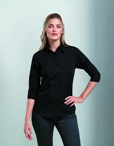 PREMIER WORKWEAR PR305 - LADIES 3/4 SLEEVE POPLIN BLOUSE